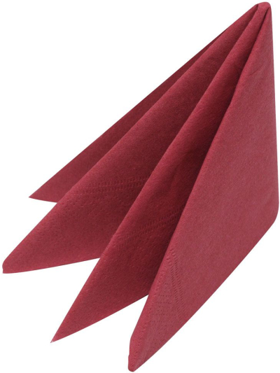 SWANTEX BURGUNDY NAPKINS PK125  40CM 2PLY