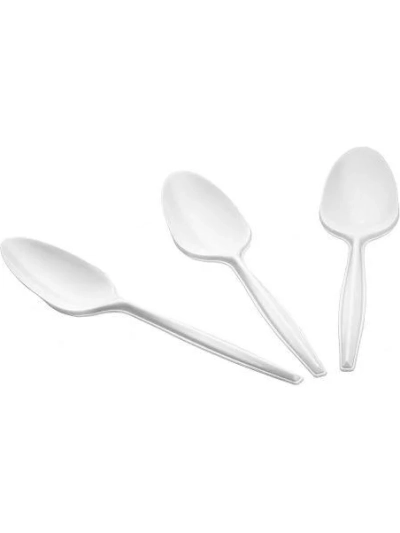 R/MARKETS WHITE PLASTIC TEASPOONS PK100
