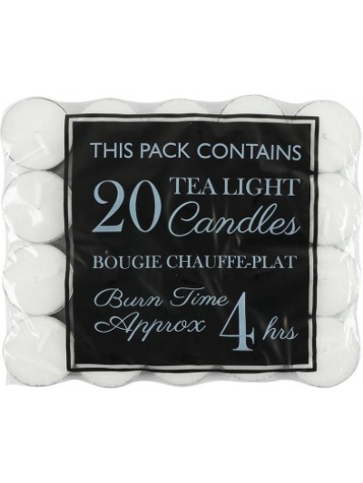 PK20 4HR PRESSED TEA LIGHTS