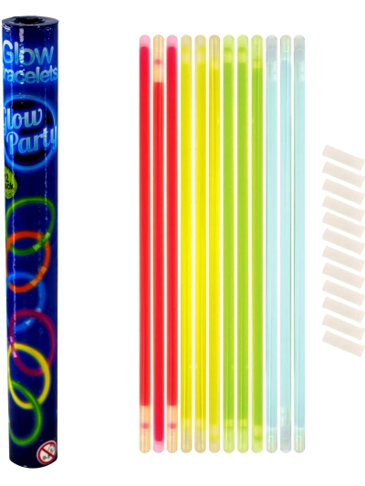 GLOW BRACELET IN COLOUR TUBE 12PC