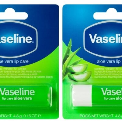 VASELINE ALOE VERA 4.8G LIP CARE STICK PACK OF 2