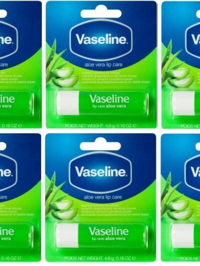 VASELINE ALOE VERA 4.8G LIP CARE STICK PACK OF 6