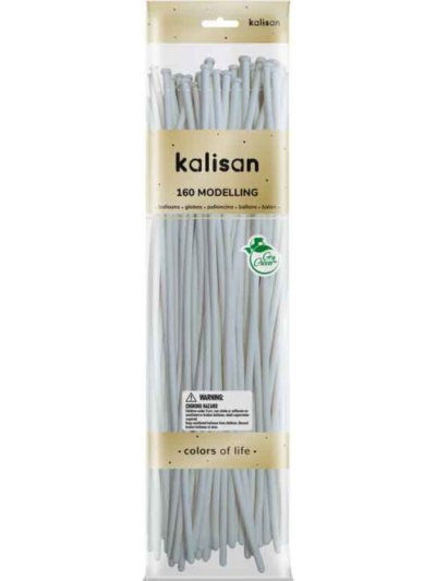 KALISAN 160M STANDARD WHITE BALLOONS PK50