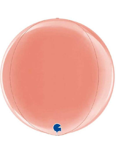 GRABO 15IN ROSE GOLD METALLIC GLOBE