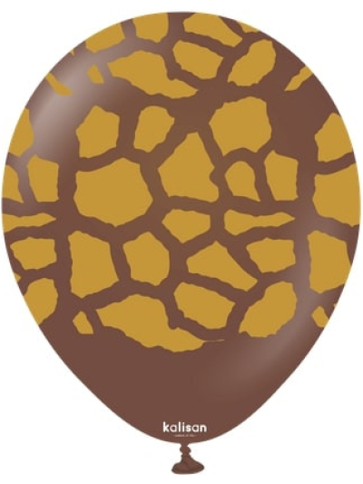 KALISAN 12IN GIRAFFE SAFARI PRINT CHOCOLATE BROWN PK25PK