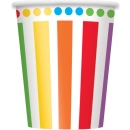 UNIQUE RAINBOW BIRTHDAY 9OZ CUPS PK8