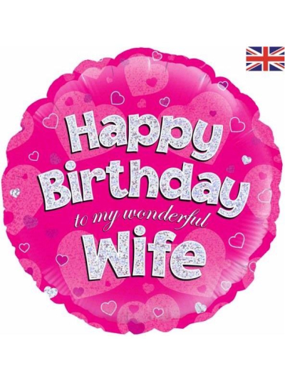 OAKTREE 18" HAPPY BIRTHDAY WIFE FOIL