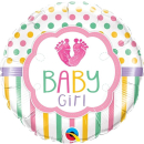 QUALATEX 18" BABY GIRL LO(FEET)