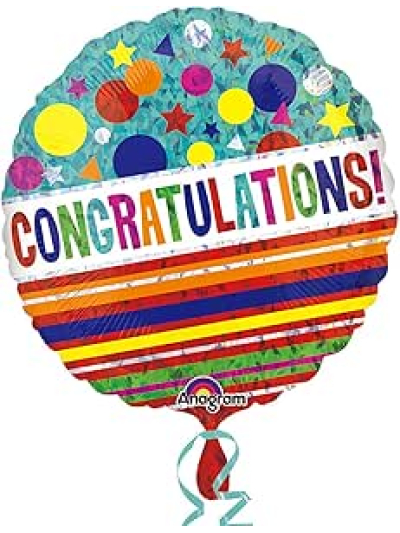 ANAGRAM CONGRATULATIONS SPARKLE 18IN FOIL