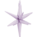 PARTYDECO 70cm 3D PURPLE STAR FOIL BALLOON