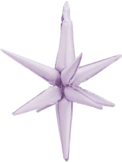 PARTYDECO 70cm 3D PURPLE STAR FOIL BALLOON