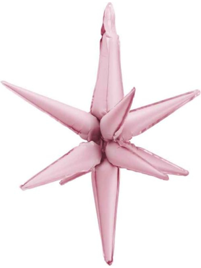 PARTYDECO 70cm 3D LIGHT PINK STAR FOIL BALLOON