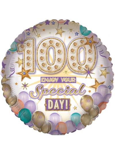 SENSATIONS 18IN AGE 100 GENERIC FOIL BALLOON