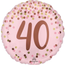 ANAGRAM 18IN PRETTY PINK 40TH BIRTHDAY FOIL BALLOON
