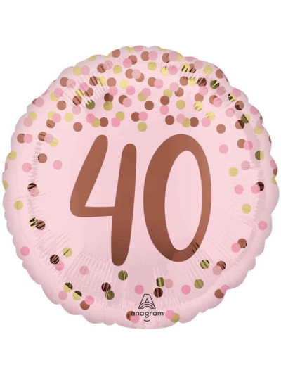 ANAGRAM 18IN PRETTY PINK 40TH BIRTHDAY FOIL BALLOON