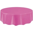 UNIQUE HOT PINK ROUND TABLECOVER 84IN