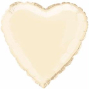 UNIQUE 18" HEART IVORY FOIL BALLOON