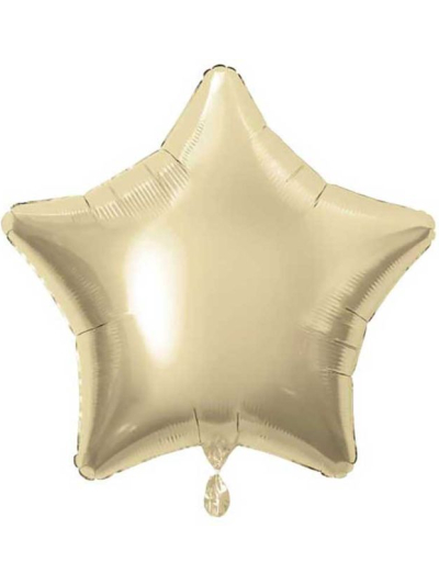 UNIQUE 20" WHITE GOLD STAR FOIL BALLOON