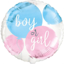 UNIQUE 18" GENDER REVEAL BOY/GIRL FOIL BALLOON