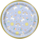 UNIQUE DAINTY UNICORN 9IN PLATES PK8