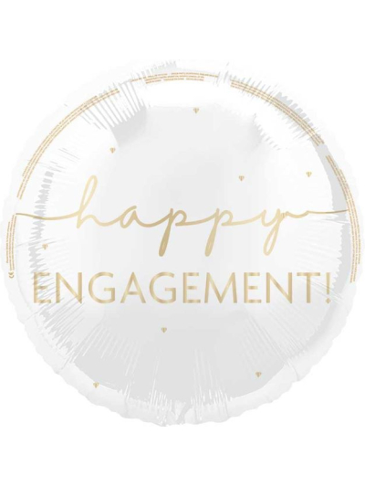 UNIQUE 18IN HAPPY ENGAGEMENT FOIL BALLOON
