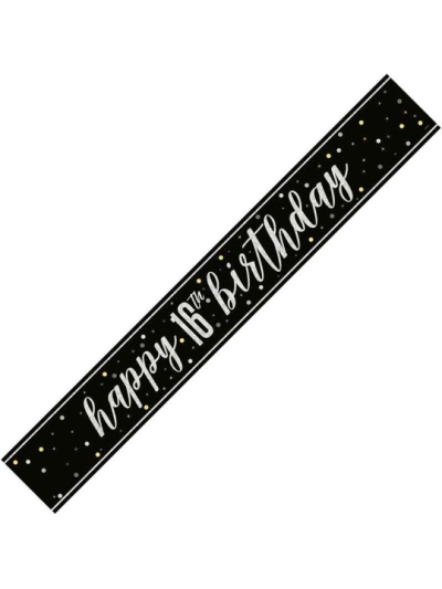 UNIQUE GLITZ BLACK 16TH PRISM BANNER 9FT