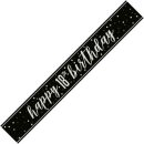 UNIQUE GLITZ BLK HAPPY 18TH BIRTHDAY BANNER