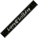 UNIQUE GLITZ BLACK 40TH PRISM BANNER 9FT
