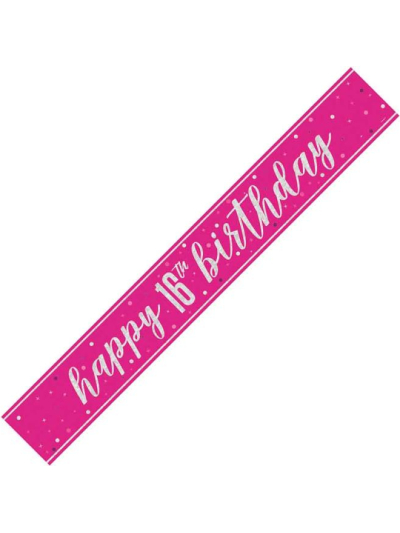 UNIQUE GLITZ PINK 16TH PRISM BANNER 9FT