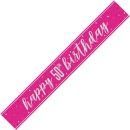UNIQUE GLITZ PINK 50TH PRISM BANNER 9FT