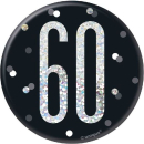 UNIQUE BDAY GLITZ BLK 3IN BADGE-60TH