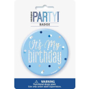 UNIQUE GLITZ BLUE 3IN BADGE-BDAY