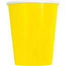 UNIQUE NEON YELLOW 9OZ CUPS PK14