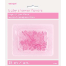 UNIQUE PINK CRYSTAL 1IN PACIFIERS PK18