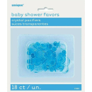 UNIQUE BLUE CRYSTAL 1IN PACIFIERS PK18