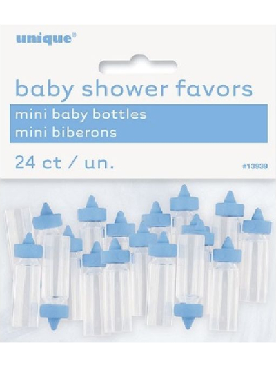 UNIQUE MINI BABY BOTTLES BLUE PK24