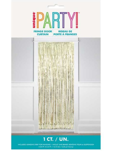 UNIQUE GOLD FRINGE DOOR CURTAIN 3.25X6.5FT