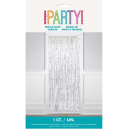UNIQUE SILVER FRINGE DOOR CURTAIN 3.25X6.5FT