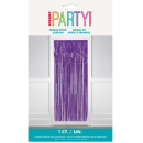 UNIQUE DEEP PURPLE FOIL FRINGE CURTAIN 3.25X6.5FT