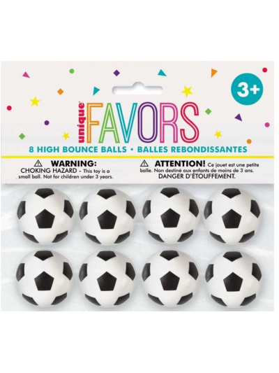 UNIQUE 3D SOCCER BOUNCY BALL PK8