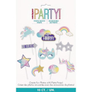 UNIQUE 10 FOIL UNICORN PHOTO PROPS