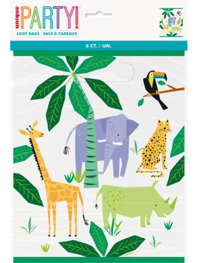 UNIQUE ANIMAL SAFARI LOOT BAGS PK8