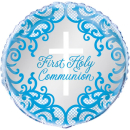 UNIQUE 18IN BLUE CROSS 1ST HOLY COMMUNION FOIL