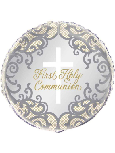 UNIQUE GOLD CROSS 1ST HOLY COMMUNION 18IN FOIL