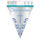 UNIQUE BLUE HOLY CROSS CONFIRMATION FLAG BANNER 9FT