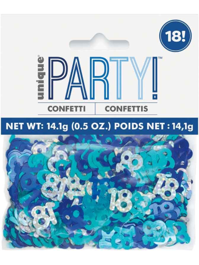 UNIQUE GLITZ BLUE 18TH CONFETTI