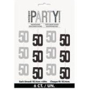 UNIQUE GLITZ BLACK 50TH HANG DECOR 5FT