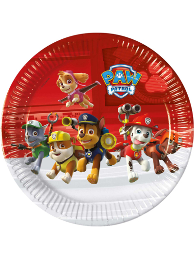 PAW PATROL PAPER PLATES 23CM PK8