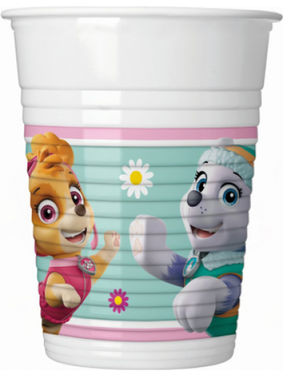 PAW PATROL SKYE AND EVEREST PLASTIC CUPS 200ML PK8