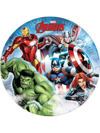 MARVELS AVENGERS PAPER PLATES 23CM PK8
